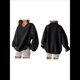 thumbnail image 3 of Sudadera de Cuello en V de Gran Tamaño para Mujer, Sudadera de de Larga, Sudadera con Capucha, Tops Cómodos, Ropa 2025 Negro L, 3 of 7