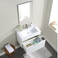 thumbnail image 5 of Stufurhome Delilah Gloss White 30 inch Wall Mounted Single Sink Bathroom Vanity, No Mirror, 5 of 8