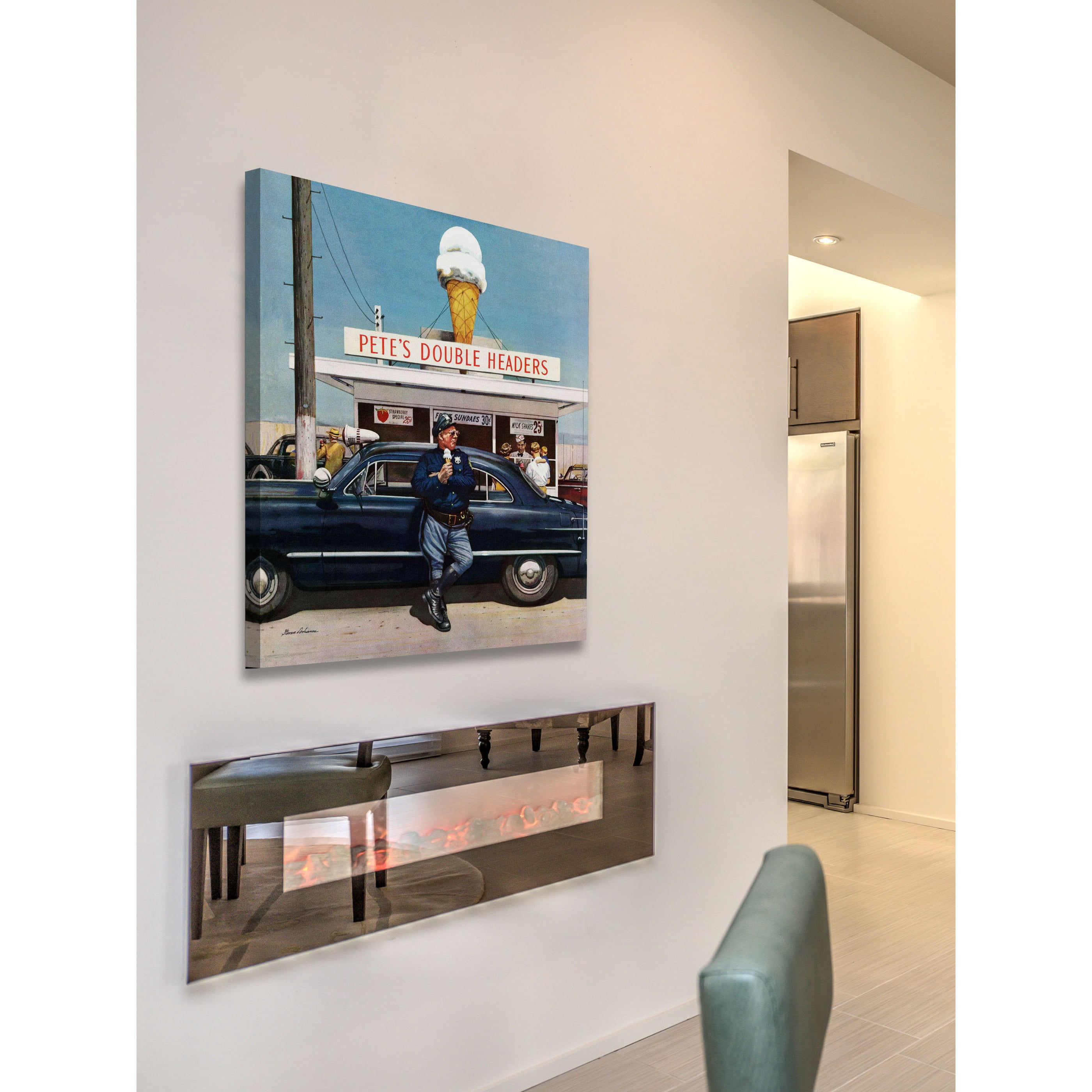Marmont Hill "Pete's Double Headers" by Stevan Dohanos Painting Print on Canvas