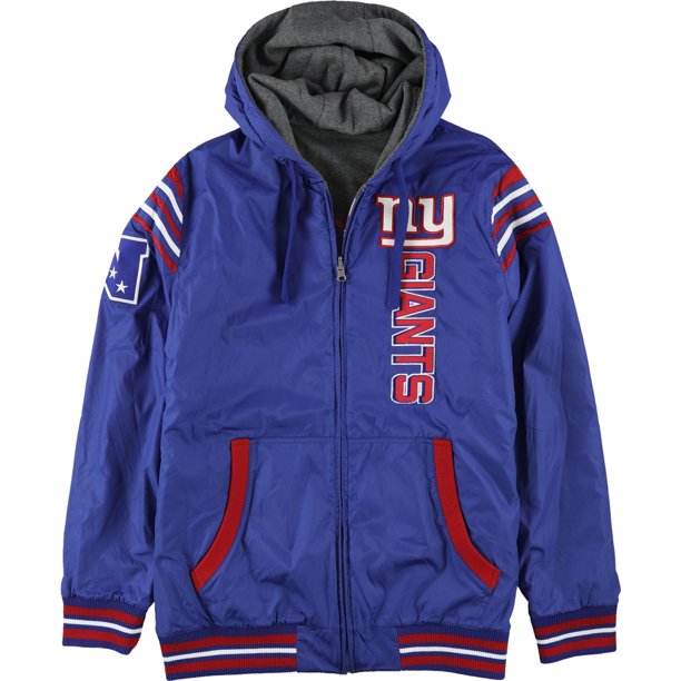 G-III Sports Mens NY Giant Chaqueta reversible con capucha gia L