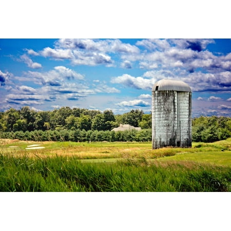 Golf Course and Silo Upstate NY Print Wall Art (Best Hiking Upstate Ny)