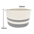 thumbnail image 4 of Gex Worldwide Cotton Rope Laundry Basket with Handle, Gray and Beige, 4 of 5