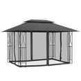 thumbnail image 3 of vidaXL Gazebo with Sidewalls Anthracite 157.5"x118.1"x106.3" Steel, 3 of 7