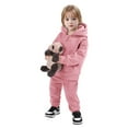 thumbnail image 4 of Zshosam Toddler Girls Winter Clothing Sets Kids Girl Clothes Print Graphic Top + Print Flare Leg Pants 2PC Fall/Winter Outfits Set Size 4T 5T,(Pink 4-5 Years), 4 of 4