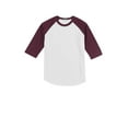 thumbnail image 4 of Sport-Tek ®  Youth Colorblock Raglan Jersey.  Yt200 Xs White/ Maroon, 4 of 4