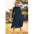 thumbnail image 3 of Vestido PRETTYGARDEN 2025 Primavera Otoño Midi Azul Marino Talle S, 3 of 8