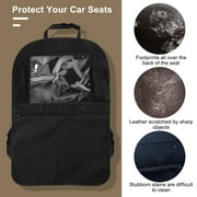 cyrico Back Seat Organizer 2 Pack, 600D Fabric Heavy Duty Waterproof Kick Mats Organizer for Car, SUV