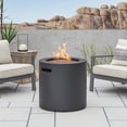 thumbnail image 4 of Real Flame Aegean 24" Round Steel Propane Fire Pit Table with Hidden Tank in Black, 4 of 9