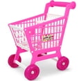 thumbnail image 1 of Carrito de supermercado para niños, juguete para niños, carrito de compras de simulación, juguete rosa, 1 of 6