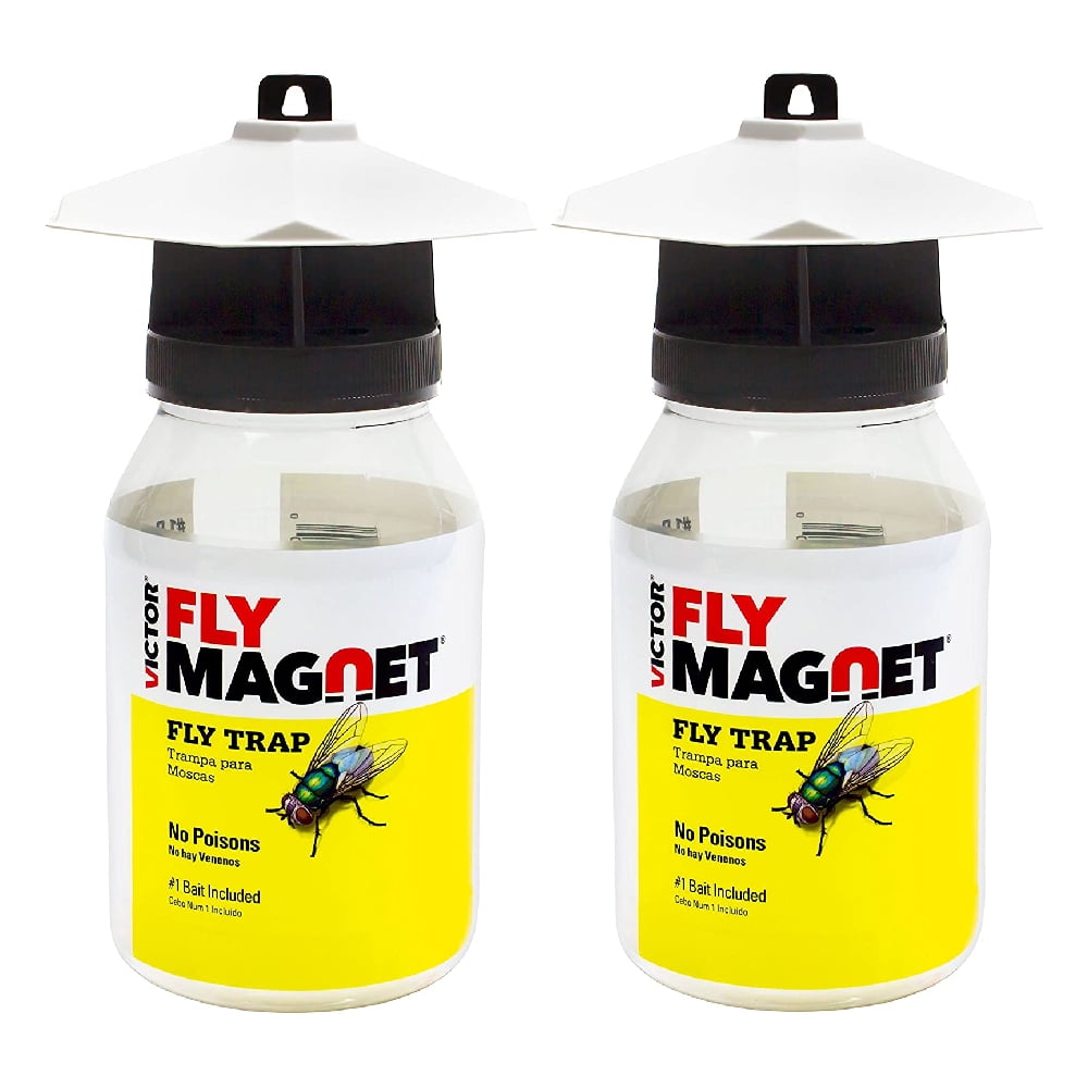 Victor Fly Magnet Reusable Fly Trap with Bait 1 Quart, 2 Pack
