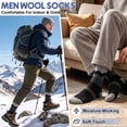thumbnail image 7 of KOITHOT 6 Pairs Wool Socks Mens, Thick Warm Thermal Cozy Cushioned Winter Socks for Men, Soft Hiking Casual Work Crew Men Socks Gift Pack, 7 of 7
