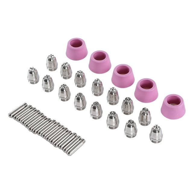 Kit De Consumibles De Plasma, Kit De Copas De Boquillas De Electrodos Durabilidad 35 Piezas 3 Tipos De Accesorios Para Proyectos De Corte Por Plasma ANGGREK Consumables Kit