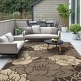 thumbnail image 4 of KUETH 6'x 9' Outdoor Rug Plastic Waterproof Outside Foldable Flower Mat UV Resistant Patio RV Deck Carpet,COFFEE BEIGE, 4 of 6