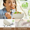 thumbnail image 3 of TINANA Wheat Straw Dinnerware Sets, Service for 6, 18 PCS Unbreakable Plastic Dinnerware, Freezer Dishwasher Safe - Beige, 3 of 7