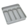thumbnail image 1 of Bandeja para cubiertos y cubiertos con múltiples compartimentos que ahorra espacio. Organizador de cubiertos. Gris, 1 of 9