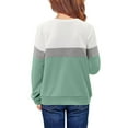 thumbnail image 4 of piuwrlz Long Sleeve Sweaters for Girls Boys Printed Sweatshirt Round Neck Without a Hat Hoodie Green Size 5 Years, 4 of 4