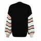 thumbnail image 5 of Cárdigan a rayas para mujer, suéter de punto con botones, novedad de Otoño/Invierno 2022, suéter con cuello en V y manga farol Pompotops  hdfakjf11830, 5 of 8