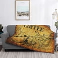 thumbnail image 2 of Yiaed Coffee Vintage Print Blanket Throw Blanket Soft Cozy Flannel Blanket for Home Bed Sofa Couch Chair-60"x50", 2 of 6