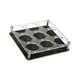 thumbnail image 4 of Bandeja para vasos de vidrio Estante para tazas de cóctel Soporte para encimera Taza de café Estante para tazas de agua Agujeros redondos Soporte para , 9 hoyos negro, 4 of 8