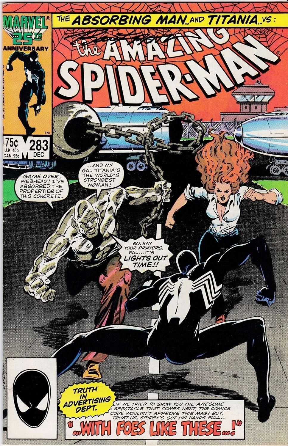 Amazing Spider-Man #283 Signed Ron Frenz