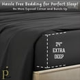 thumbnail image 4 of PRATYUX 24-inch Extra Deep Pockets Split Head Queen Sheet Set - 1000-Thread Count 100% Organic Cotton - 4-PC Set - 39" Split, Dark Grey Solid, 4 of 7