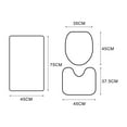thumbnail image 2 of EREHome Sea shells 3 Piece Bathroom Rugs Set Bath Rug Contour Mat and Toilet Lid Cover, 2 of 2