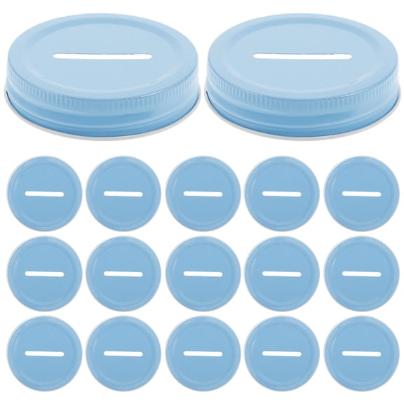 WASHWEPE 20Pcs Mason Can Lid for Mason Jars Coin Storage Regular Mason Jar Lids for Adults