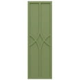 thumbnail image 4 of Ekena Millwork 15"W x 51"H True Fit PVC Cedar Park Fixed Mount Shutters, Moss Green (Per Pair - Hardware Not Included), 4 of 9
