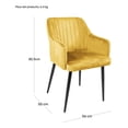thumbnail image 5 of Set 2 Sillas Comedor Sillones Terciopelo Acolchadas Modernas, 5 of 5