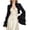 Black, variant on Women's Ruffle Bolero Shrug Long Sleeve Open Front Cropped Cardigan Layered Bell Sleeve Wedding Evening Party Dress Cover Up Jacket Black