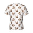 thumbnail image 6 of Vsdgher Retro Squirrel Print Men's Dry Fit Mesh Athletic Shirts Moisture Wicking Tennis T-Shirt Tops, 6 of 9