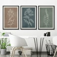 thumbnail image 2 of IDEA4WALL Framed Canvas Print Wall Art Set of 3 Retro Abstract Forest Wildflower Floral Illustrations Wall Decor Nordic Nature Wilderness Botanical Prints Minimal Bohemian Artwork - Black 24"x36"x3, 2 of 5