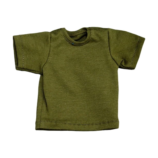 Ropa para figuras masculinas a escala 1:6, camisetas, minifiguras de acción, ropa para muñecas, atuendos para 12 Verde