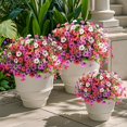 thumbnail image 2 of Flores artificiales ZFProcess, plantas artificiales para exteriores, 12 paquetes, 2 of 7