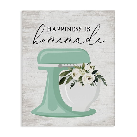 Stupell Industries Cottage Happiness is Handmade Phrase Canvas Art, 16 x 20, by Lettered and Lined