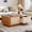 Natural wood 1, variant on Expandable Coffee Table with Storage, 42''-65'' Two-Tone Wood Coffee Table with 2 Drawers for Living room