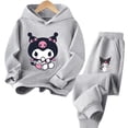 thumbnail image 3 of Conjunto de sudadera con capucha para deportes al aire libre para niños y niñas de 3 a 14 años con dibujos animados de Hello Kitty Kuromi, 3 of 5
