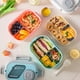 thumbnail image 5 of Bento Lunch Box with Tableware, 1200ML Lunch BoxDouble Layered 6 Compartment Bento Box, Builtin Utensil Set, LeakProof (Green), 5 of 5