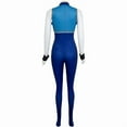 thumbnail image 2 of Women’s Chun Li Inspired Blue Bodysuit Jumpsuit Battle Style Outfit, 2 of 5