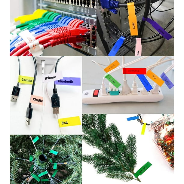Cable Labels, Write on Wire Organizer Label Cord Identification Tags