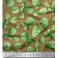 thumbnail image 1 of Soimoi Brown Rayon Fabric Cactus Tree Printed Craft Fabric by the Yard 56 Inch Wide, 1 of 3