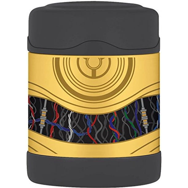 Jarra de alimentos para niños de acero inoxidable y aislamiento al vacío THERMOS FUNTAINER de 10 onzas, C-3Po