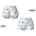 thumbnail image 5 of Haiem Scarf Bear No Front Seam Biker Shorts for Women Yoga Workout Gym Bike Shorts with Tummy Control Moisture-Wicking-Large, 5 of 9
