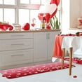 thumbnail image 2 of Welcome Valentines Day Kitchen Rugs Set of 2, Red Black Love Hearts Buffalo Plaid Floor Mats Home Decor, Anniversary Wedding Door Mat Decorations - 176x29 and 16x43 Inches, 2 of 5