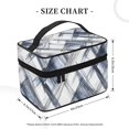 thumbnail image 2 of Handbag Travel Bag Cosmetic Bag 9×6.3×6.7in Multi-Function Bag Large Capacity For Camping Travel Family Travel Silver Checked Hand-Drawn Sketch_1, 2 of 6