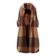 thumbnail image 2 of ICHUANYI Clearance Ladies Fashion Color Lattice Stripe Long Sleeve Cotton Casual Loose Shirt Coat(Coffee, S) ICHUANYI WER2023081114959, 2 of 8