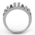 thumbnail image 3 of Rhodium + Ruthenium Brass Ring with AAA Grade CZ in Clear for Women Clear Stone Color Style 3W567 Size 6, 3 of 4