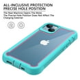 thumbnail image 3 of Xihaiying iPhone 13 Mini, Pro, Pro Max case, Non-Yellowing, Anti-Scratch, Slim pc clear back cover, 2 in 1 Case for iPhone 13,(Blue+Pink), 3 of 8