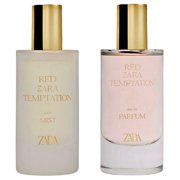 Zara Red Temptation + Hair Mist Limited Edition Perfume Set for Women Warm Spicy Floral Amber Scent with Bitter Orange Saffron and Jasmine Notes Eau de Parfum 2x50ml (1.7 fl. oz.)