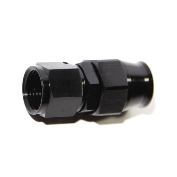 (one) AN8 8AN AN-8 Straight Swivel Fuel Oil Gas Line Hose End Fitting Black